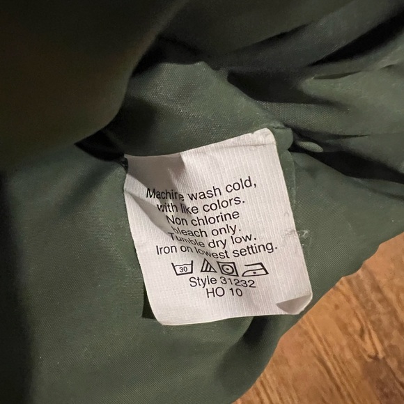 J. Crew Factory Green Puffer Vest with Toggle Closures - Picture 4 of 5
